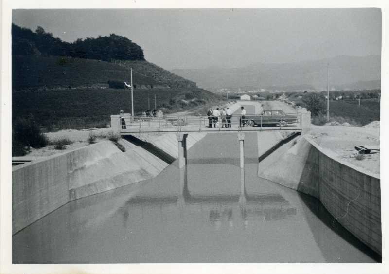 Farra d'Isonzo. Visita agli impianti irrigui. Canale di carico